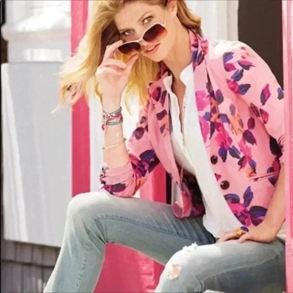 CAbi Jackets & Blazers - CAbi Floral Blazer Jacket Size S